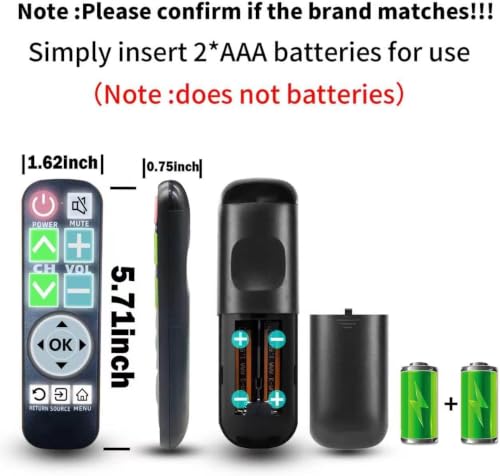 Backlit Big Button TV Remote Replacement
