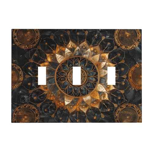 Abstract Marble Ink Texture Grey Marble Print Light Switch Cover Plate 1 Gang No Device Blank Electrical Wall Plates Faceplate Decorative Switch Plate for Bathroom Kitchen Decor