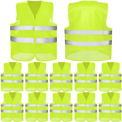 12 20 Pcs Safety Vest Bulk High Visibility Reflective Vest