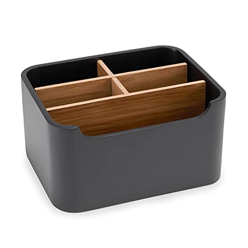 Stylish Desk Organizer and Remote Holder in Black