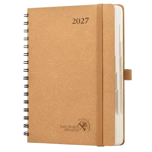2026 2027 Academic Daily Planner One Page Per Day Hardcover Appointment Book with Hourly Time Slots