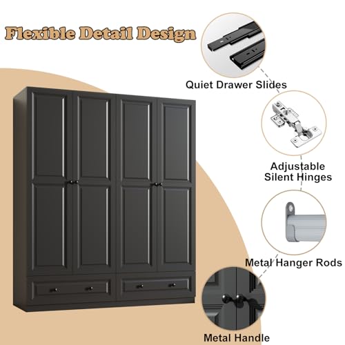 Armoire Wardrobe Closet with Drawers
