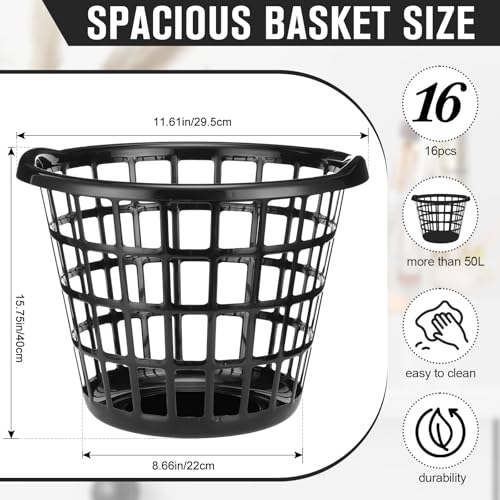 Plastic Round Laundry Baskets with Easy Carry Handles