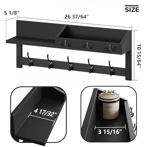 Wall Hooks with Shelf