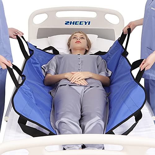 Positioning Bed Pad with Reinforced Handles Patient Transfer Sheet Aid Assistant for Body Lifting