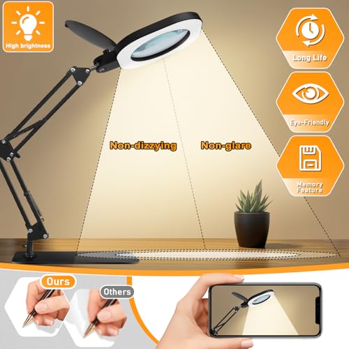 Magnifying Glass with Light and Stand