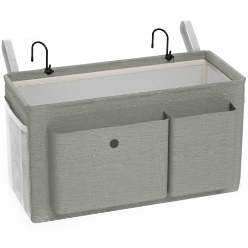 Bedside Caddy Bedside Organizer with Fixed Straps & Water Bottle Holder