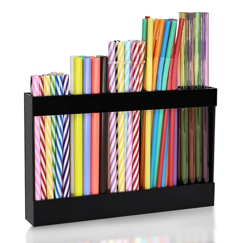 New Upgrade 9.5" Large Acrylic Straw Holder for Cabinet Door