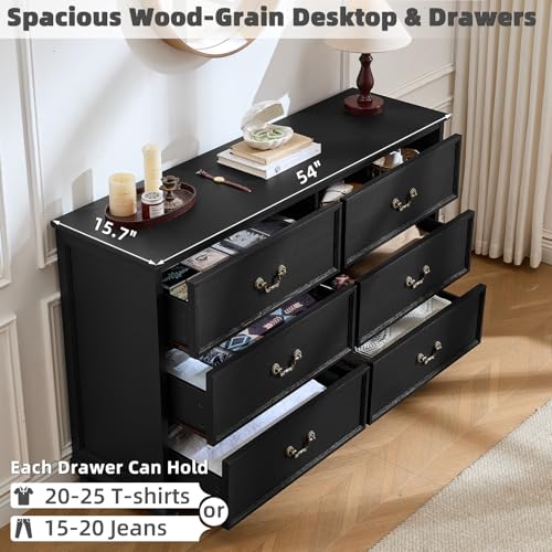 Wide Wood Farmhouse Night Stand with Drawers