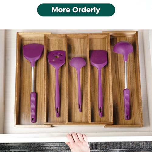 Bamboo Expandable Kitchen Drawer Organizer