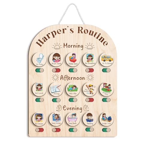 Personalized Wooden Daily Routine Chart