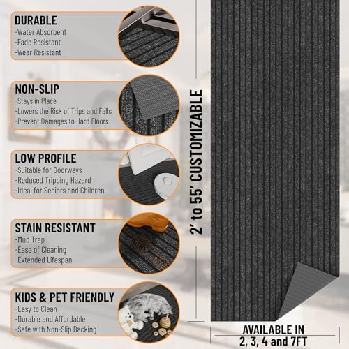 Non Slip Rug with Scraper Pile Durable