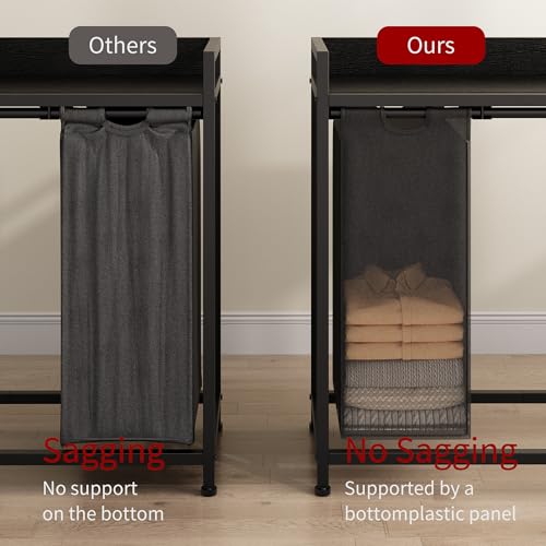 Laundry Hampers with Shelf and Pull