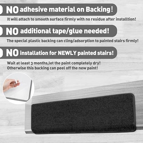 Bullnose Carpet Stair Treads for Wooden Steps Indoor Non Slip
