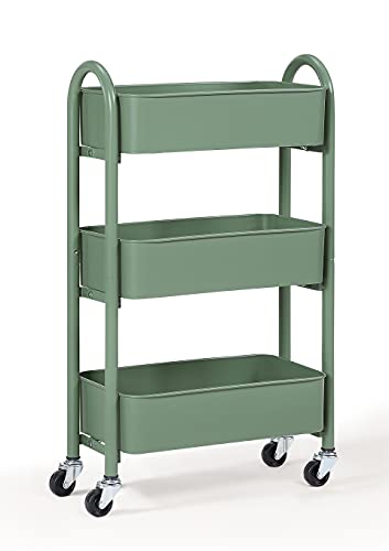 3 Tier Delicate Compact Rolling Metal Storage Organizer