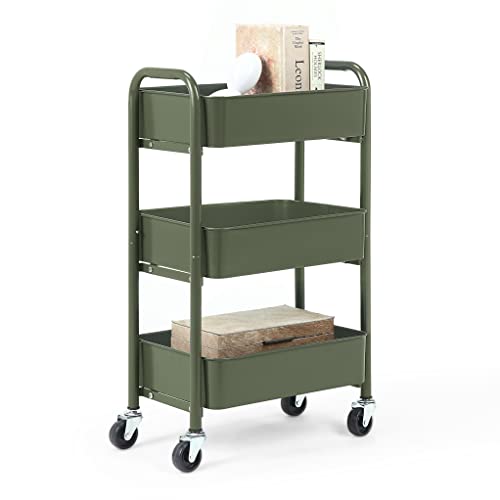 3 Tier Delicate Compact Rolling Metal Storage Organizer