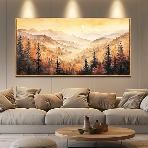 Wood Framed Canvas Wall Art for Living Room Wall Decor for Bedroom Office Wall Decoration White Flower Painting Farmhouse Pictures Artwork Room Aesthetic Home Decor 20x40 in