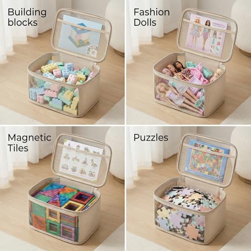 2 Pack Clear Storage Cubes with Lids