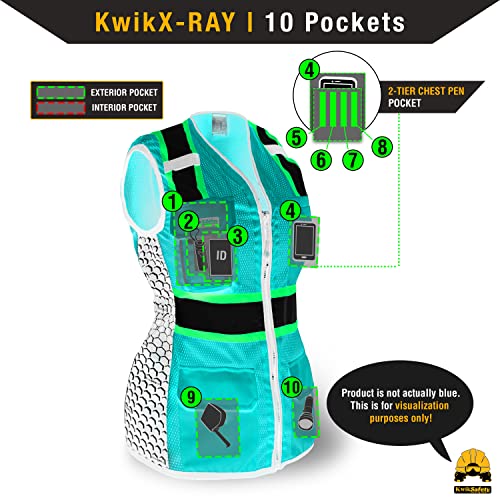 FIRST LADY Safety Vest for Women Class 2 ANSI OSHA Hi Vis Vest