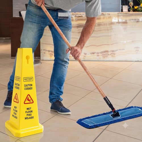 MATTHEW CLEANING Industrial Wet Floor Sign 3 Pack 2