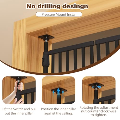 75″ Extra Tall Cat Gate for Doorway
