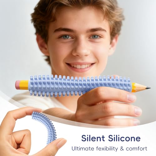 4 Pack Textured Silicone Pencil Grips