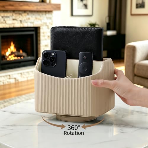 360° Rotating TV Remote Control Holder Desk Remote Organizer