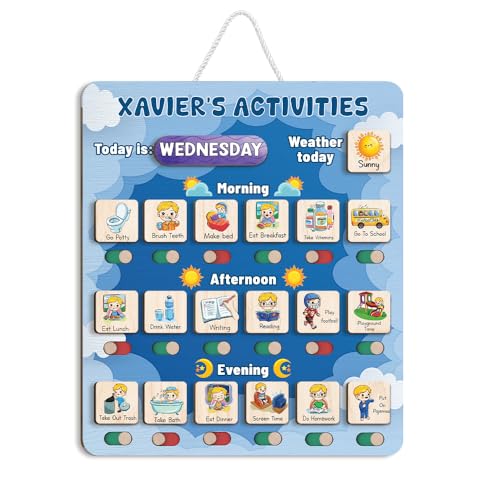 Personalized Wooden Daily Routine Chart