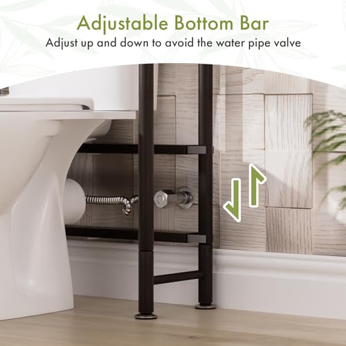 Bamboo Over The Toilet Storage Shelf