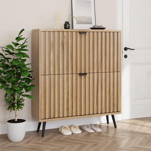 Shoe Cabinet with 2 Flip Drawers
