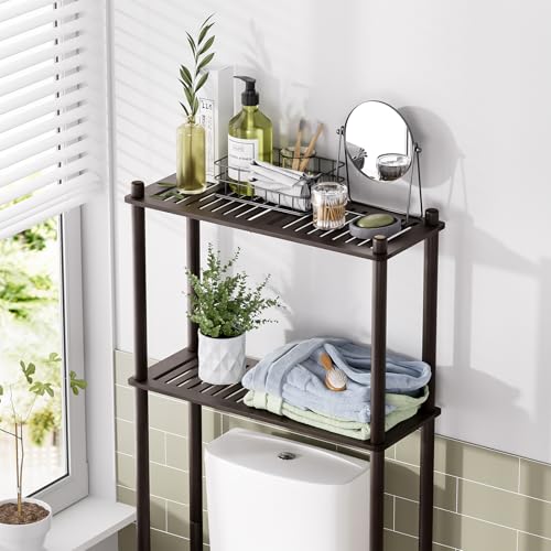 Bamboo Over The Toilet Storage Shelf