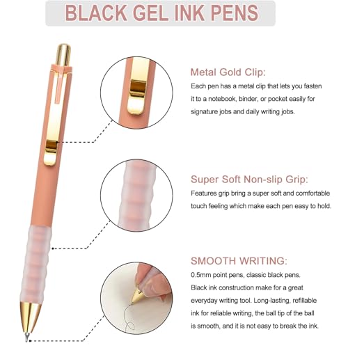Gel Pens Black Ink Pen 0.5mm Fine Point