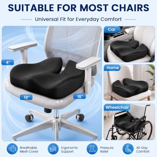 Seat Cushion Extra Large Memory Foam Cushion for Office Chair Cushions