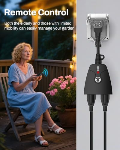 Outdoor Wireless Remote Control Outlet Plug