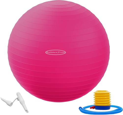 Anti Burst and Slip Resistant Exercise Ball Yoga Ball Fitness Ball Birthing Ball with Quick Pump