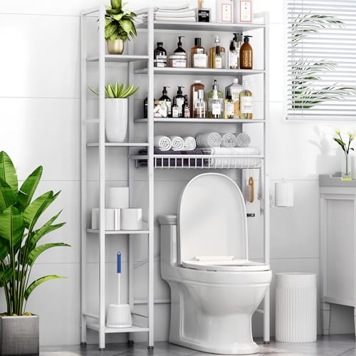 Over The Toilet Storage Rack with Extra Side Shelves