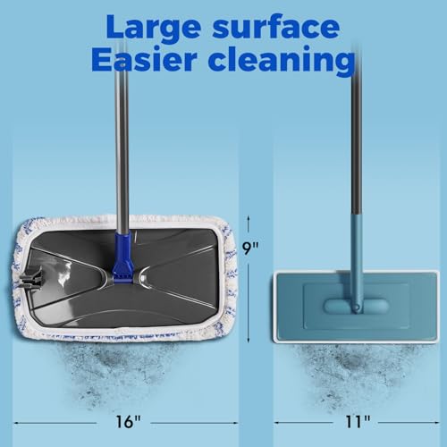 Flat Mop with Stainless Steel Handle