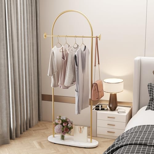 Gold Coat Racks with Shelves
