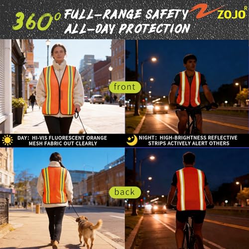 High Visiblity Reflective Mesh Safety Vest Bulk 10 Pack