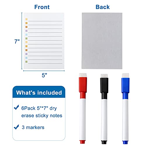 6Pcs Magnetic Dry Erase to Do List 5x7 inch