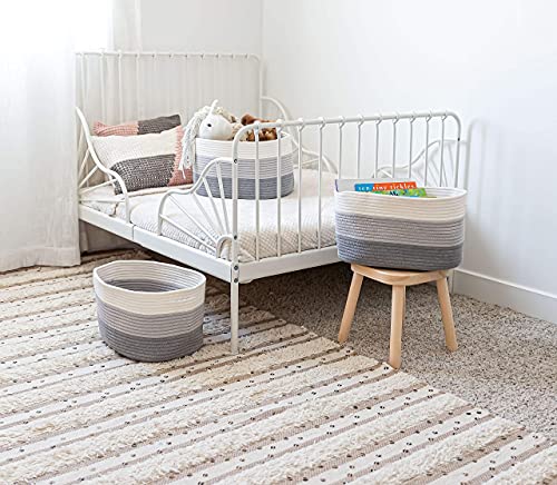 Cotton Rope Baskets for Shelves