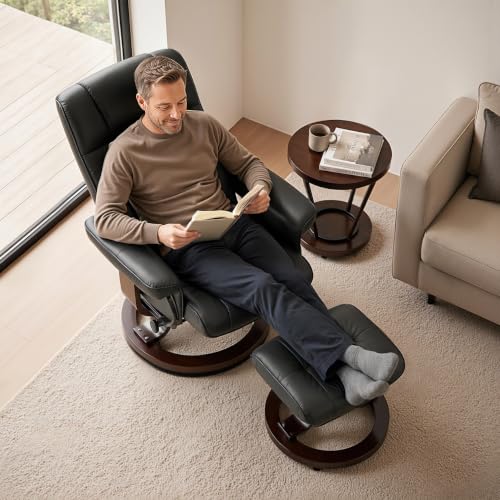 Manual Swivel Recliner with Ottoman