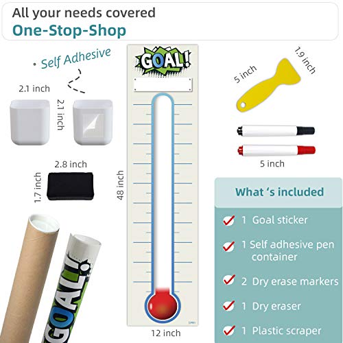 Fundraising Thermometer Chart Goal Tracker
