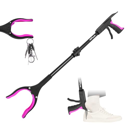 32 inch FDA Registered GrabRunner Folding Reacher Grabber Tool with Strong Magnetic and Swivel Head
