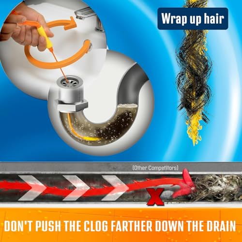 Drain Weasel Sink Snake Hair Clog Remover Tool Kit