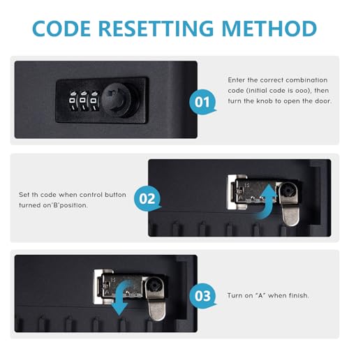 72 Position Key Cabinet with Combination Lock Wall Mount