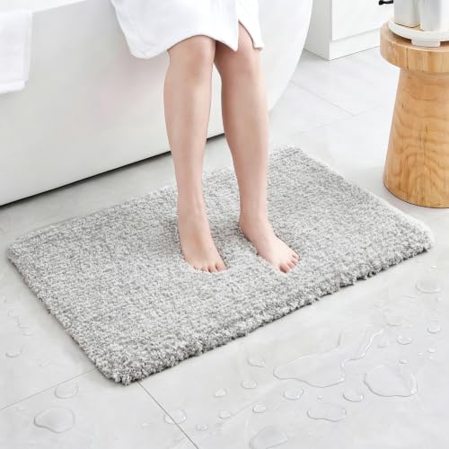 Bathroom Rug Non Slip Fluffy Bath Mat for Bathroom Floor Washable Plush Luxury Bath Rug for Tub Soft Shaggy Shower Sink Mat