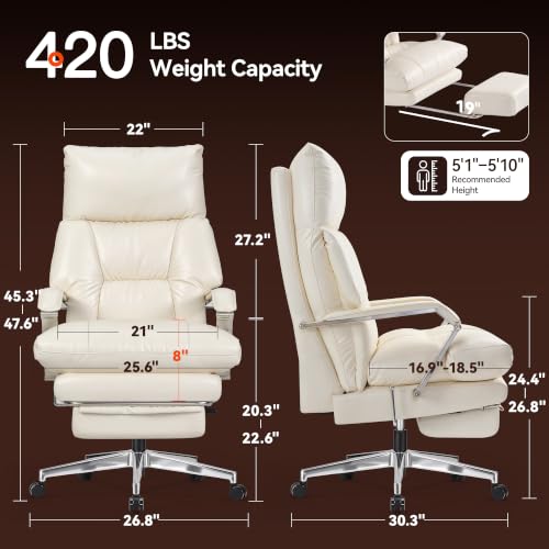 M76 160° Reclining Executive Office Chair with Footrest