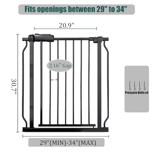 Extra Wide Baby & Dog Gates Indoor for Stairs and Doorways