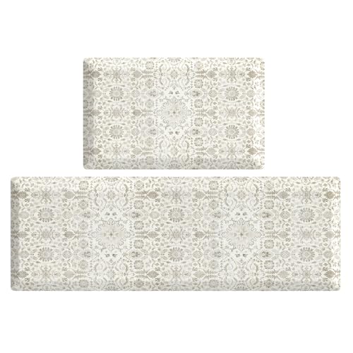 Boho Vintage Floral Kitchen Rug